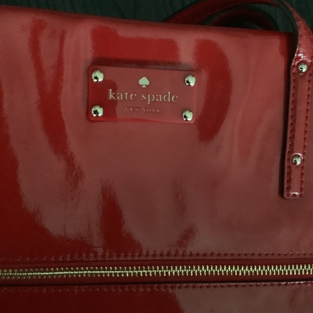 Kate Spade Red Patent Leather Tote Bag - Picture 12 of 12